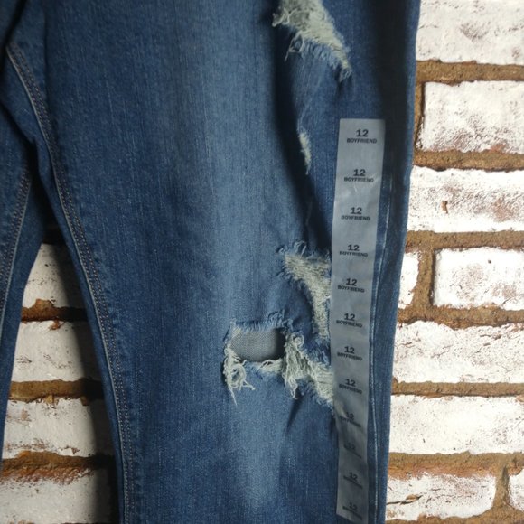NWT Old Navy Boyfriend Denim Jean Pant Sz 12. Dist - Picture 2 of 16
